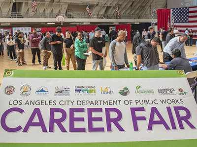 Welcome To The Economic Workforce Development Department City Of Los   PublicWorksJobFair Intro 