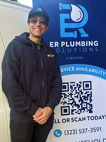 Edgar Rodriguez, founder and owner of ER Plumbing Solutions in San Fernando Valley