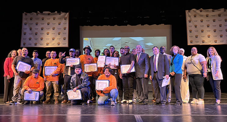 the 15 participants of the HireLAX Construction Training Program Cohort 20 were honored at a graduation ceremony on June 3, 2024, held at Los Angeles Southwest college