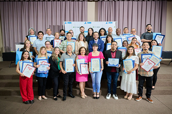 53 graduates of the Fall 2025 Entrepreneur Training Program pose with their certificates