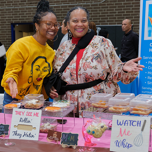 Shellie’s Sweets and Vegan Treats founder Michelle Jordan at a pop-up food vendor event