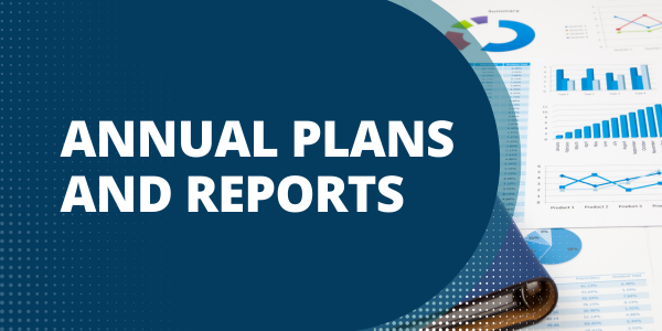 EWDD Annual Plans and Reports with an image of generic reports and graphs