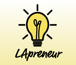 LApreneur Program - image of a lighbulb line drawing over a soft yellow gradient