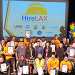 Graduates of the 2023 fall cohort HireLAX Construction Career Training Program on October 20, 2023